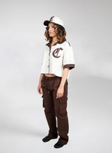 Load image into Gallery viewer, Signature Cropped Bowling Shirt (Espresso)