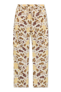 Duck Camo Flare Pants (Tan/Brown)