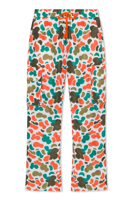 Duck Camo Flare Pants (Wht/Org)