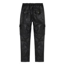 Load image into Gallery viewer, LEATHER CARGO JOGGERS (BLACK)