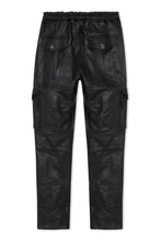 Load image into Gallery viewer, Leather Cargo Joggers (NOIR)